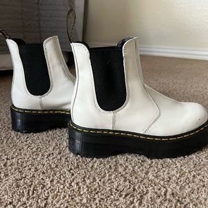 White platform Doc Martens